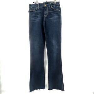 Seven 7 For All Mankind Jeans Skinny‎ Bootcut Dark Wash Sz 26 Raw Hem Modified